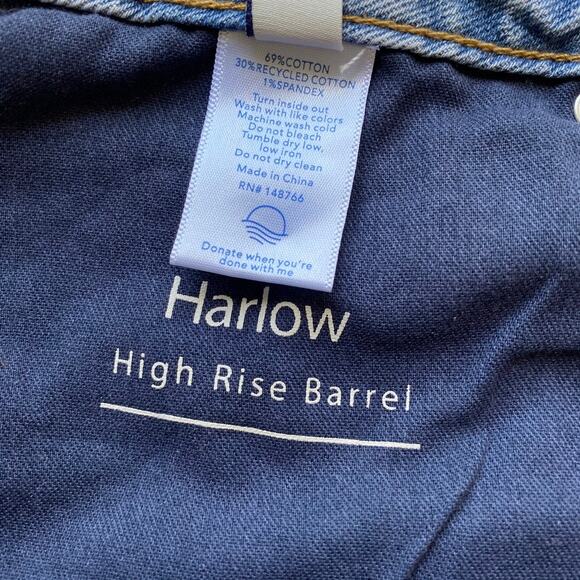 Oliver Logan Harlow High Rise Barrel Crop‎ Jeans Light Wash Denim Size 31 x 22 - Picture 8 of 15